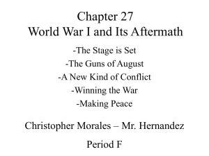 Chapter 27 World War I and Its Aftermath Period F