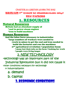 1. RESOURCES Natural Resources  Human Resources-