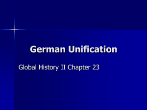 German Unification Global History II Chapter 23