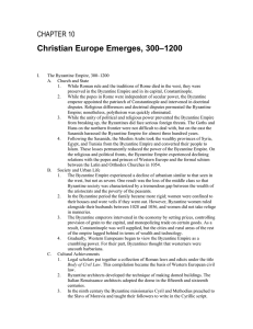 –1200 Christian Europe Emerges, 300 CHAPTER 10
