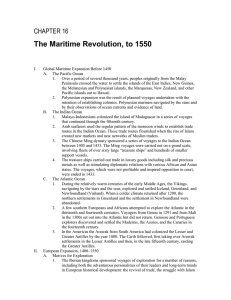 The Maritime Revolution, to 1550 CHAPTER 16