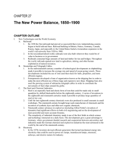 –1900 The New Power Balance, 1850 CHAPTER 27 CHAPTER OUTLINE