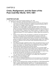 Crisis, Realignment, and the Dawn of the –Cold War World, 1975–1991 Post