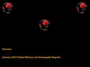 Practice January 2012 Global History and Geography Regents