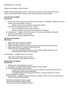 Parable/Kingdom of God Notes