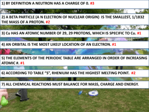 1) BY DEFINITION A NEUTRON HAS A CHARGE OF 0. #3