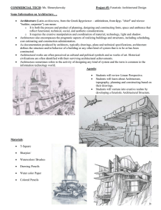 COMMERCIAL TECH: Project #5: Some Information on Architecture….