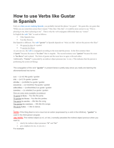 How to use Verbs like Gustar in Spanish
