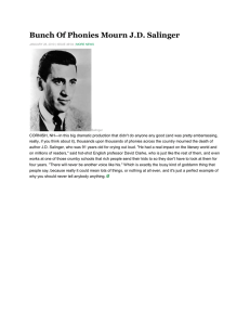 Bunch Of Phonies Mourn J.D. Salinger