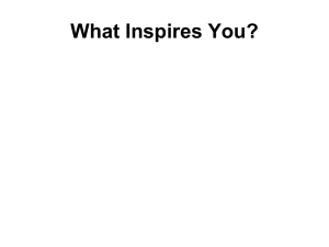 What Inspires You?