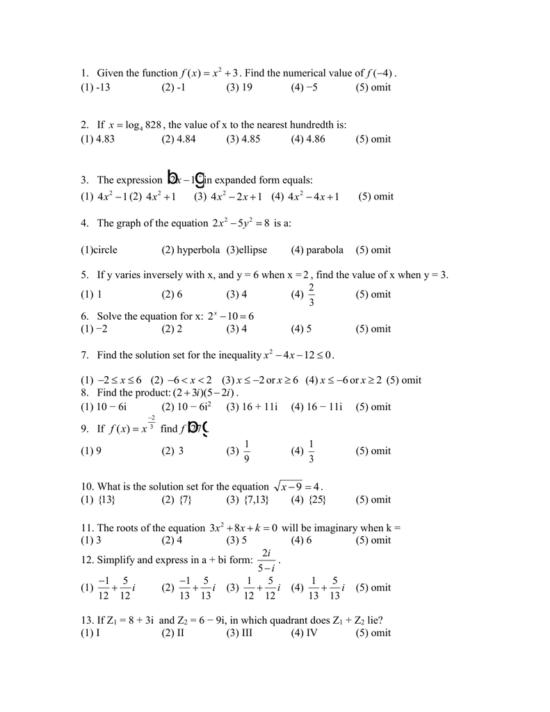 F X 3 Find The Numerical Value Of