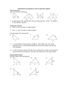 GEOMETRY QUARTER #2 TEST #3 REVIEW SHEET Mean Proportions