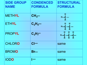 SIDE GROUP CONDENCED STRUCTURAL NAME