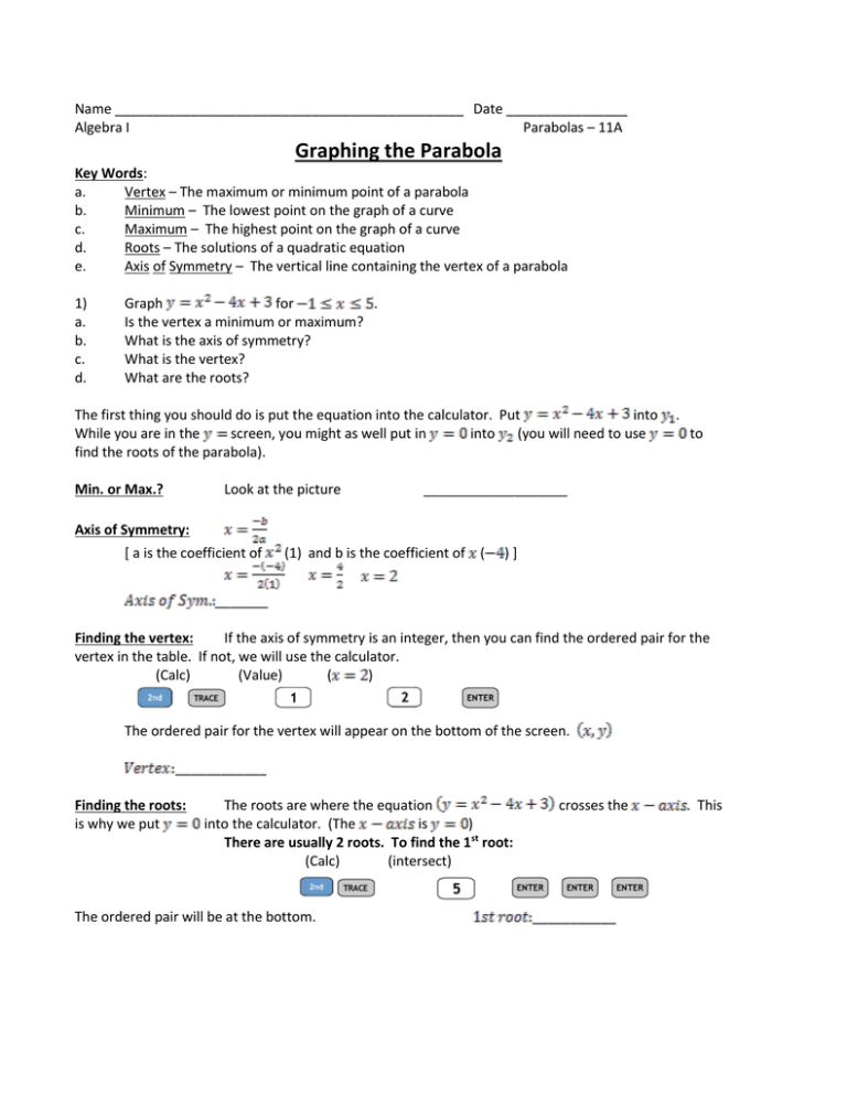 How To Determine Max Height Of A Parabola