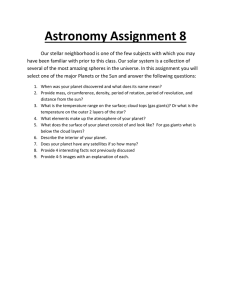 Astronomy Assignment 8