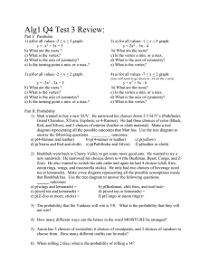 Alg1 Q4 Test 3 Review: