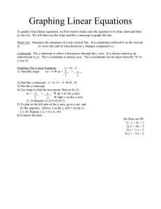 Graphing Linear Equations