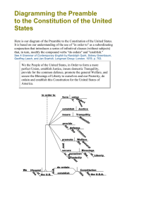 Diagramming the Preamble to the Constitution of the United States