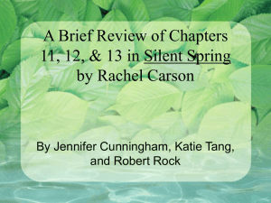 A Brief Review of Chapters by Rachel Carson