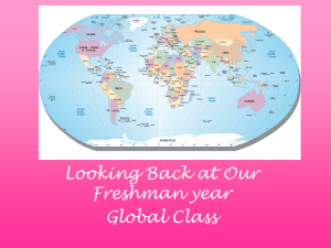 Looking Back at Our Freshman year Global Class