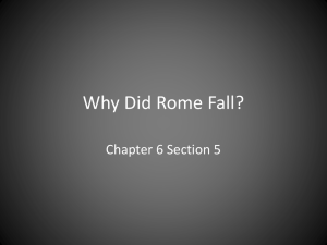 Why Did Rome Fall? Chapter 6 Section 5