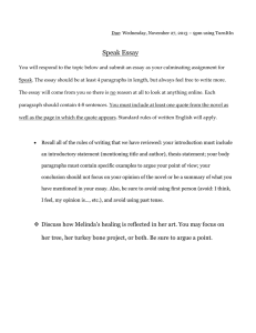 Speak Essay