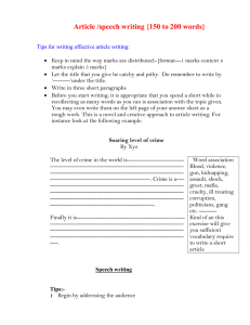 Article /speech writing {150 to 200 words}