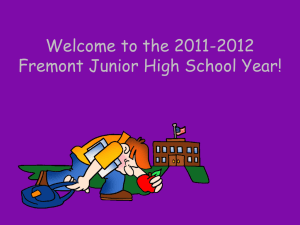 Welcome to the 2011-2012 Fremont Junior High School Year!