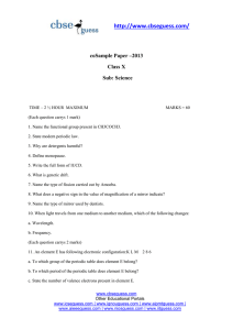 coSample Paper –2013 Class X