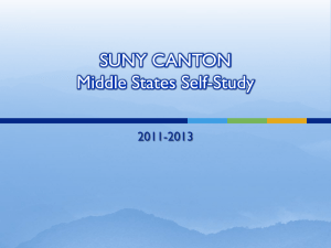 SUNY CANTON Middle States Self-Study 2011-2013