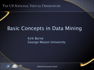 Basic Concepts in Data Mining T US N V