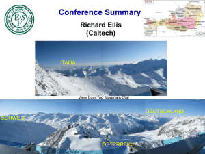 Conference Summary Richard Ellis (Caltech) ITALIA