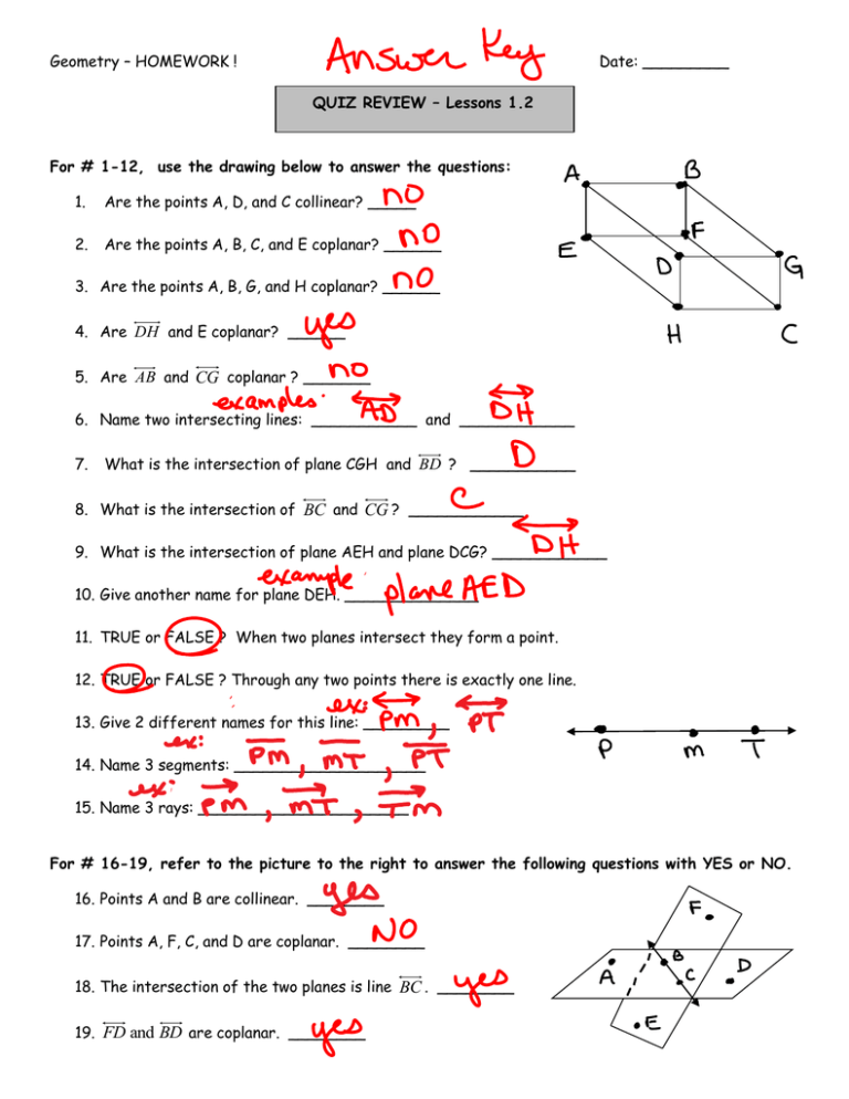 unit 1 geometry basics homework 6 angle relationships answers