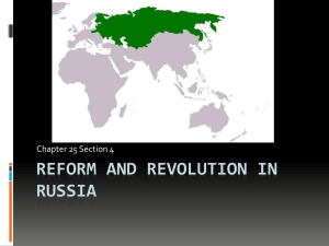 REFORM AND REVOLUTION IN RUSSIA Chapter 25 Section 4