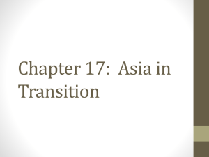 Chapter 17:  Asia in Transition