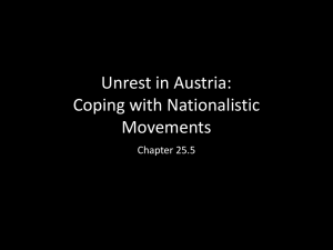 Unrest in Austria: Coping with Nationalistic Movements Chapter 25.5
