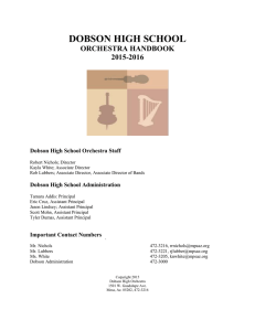 DOBSON HIGH SCHOOL ORCHESTRA HANDBOOK 2015-2016