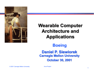 Wearable Computer Architecture and Applications Boeing