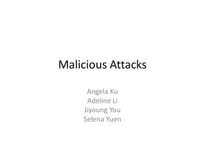 Malicious Attacks Angela Ku Adeline Li Jiyoung You