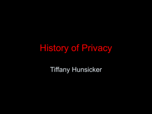History of Privacy Tiffany Hunsicker