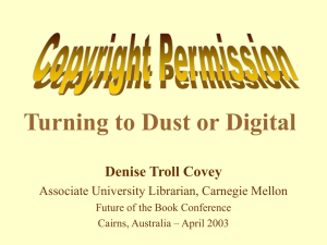 Turning to Dust or Digital Denise Troll Covey