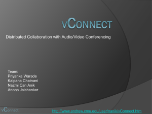 C Distributed Collaboration with Audio/Video Conferencing V onnect