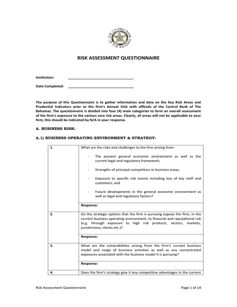 What Is Business Risk Assessment Definition