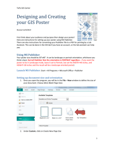 Designing and Creating your GIS Poster
