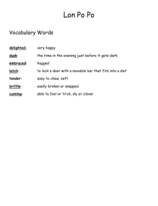 Lon Po Po Vocabulary Words