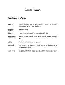 Boom Town Vocabulary Words