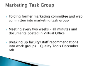 Folding former marketing committee and web committee into marketing task group