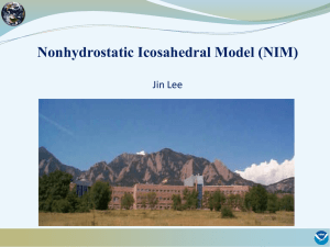Nonhydrostatic Icosahedral Model (NIM) Jin Lee