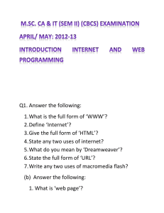 Q1. Answer the following: 2. Define ‘Internet’?