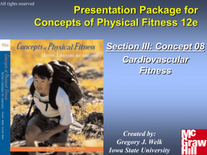 Presentation Package for Concepts of Physical Fitness 12e Section III: Concept 08 Cardiovascular